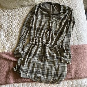 Grey and White plaid dress